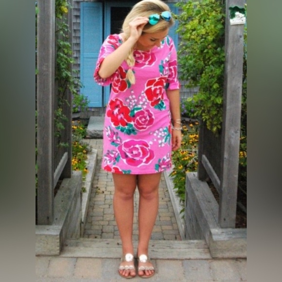 Lilly Pulitzer Dresses & Skirts - Lilly Pulitzer Somerset A Thing Called Love Cotton Dress Rose Floral size small